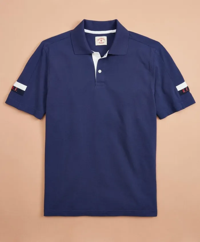 Brooks Brothers Polos and TShirts Pique Initial Polo Shirt Navy 8211 Men