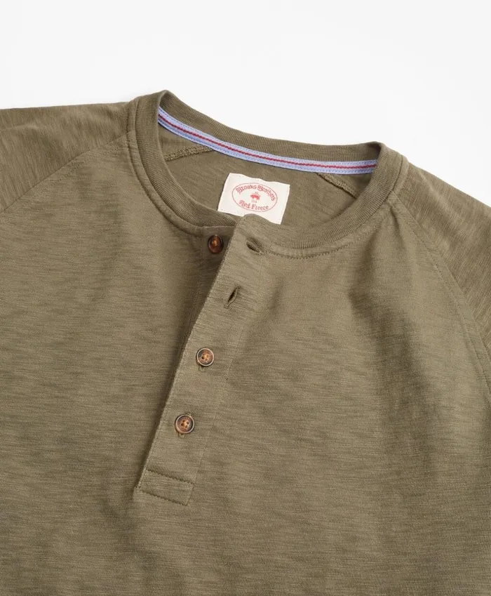Brooks Brothers Polos and TShirts Slub Cotton Jersey Henley Ivy Green 8211 Men Brooks Brothers Polos and TShirts Slub Cotton Jersey Henley Ivy Green 8211 Men