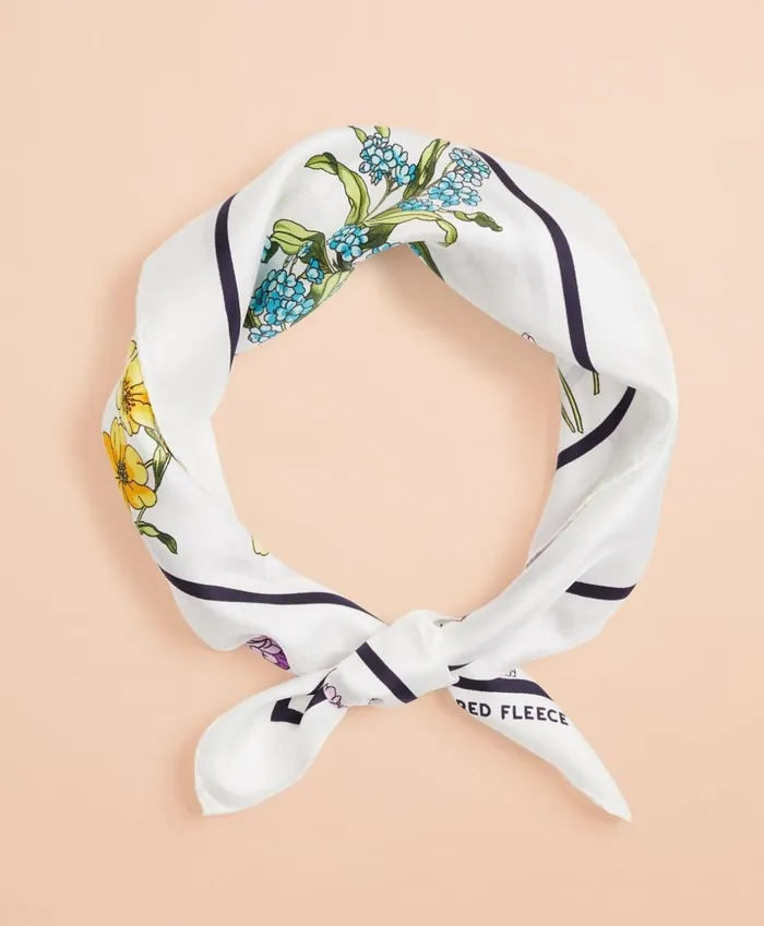 Brooks Brothers Scarves Hats and Gloves FloralPrint Silk Square Scarf Whitemulti 8211 Women Brooks Brothers Scarves Hats and Gloves FloralPrint Silk Square Scarf Whitemulti 8211 Women