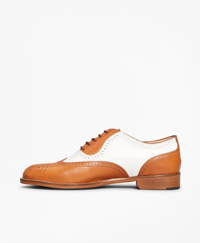 Brooks Brothers Shoes and Belts Leather Spectator Wingtips Cognac 8211 Women