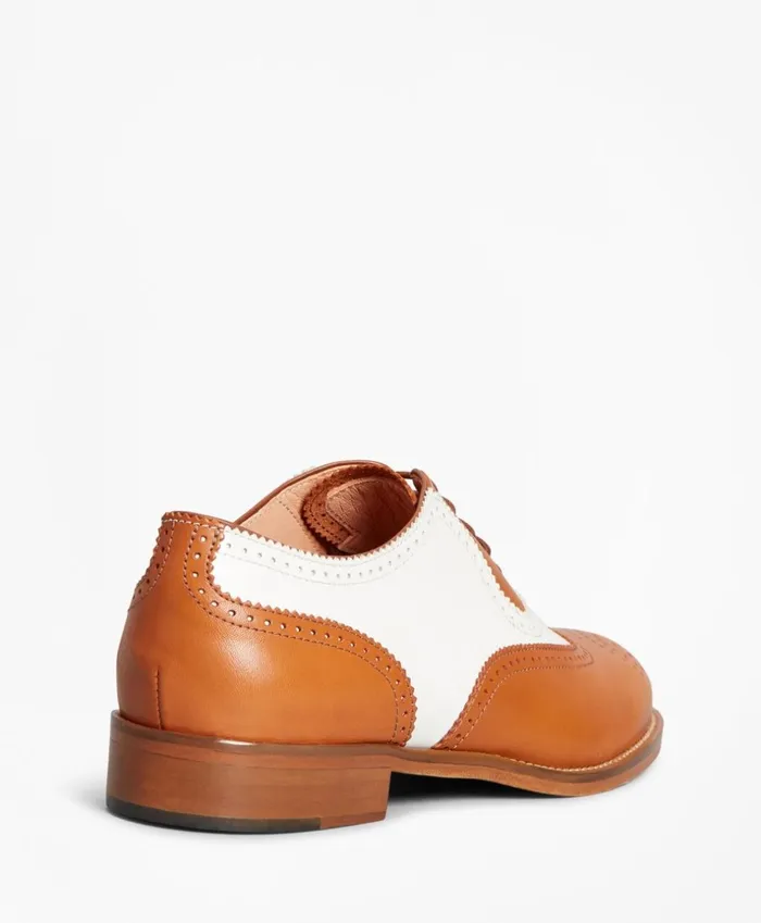 Brooks Brothers Shoes and Belts Leather Spectator Wingtips Cognac 8211 Women