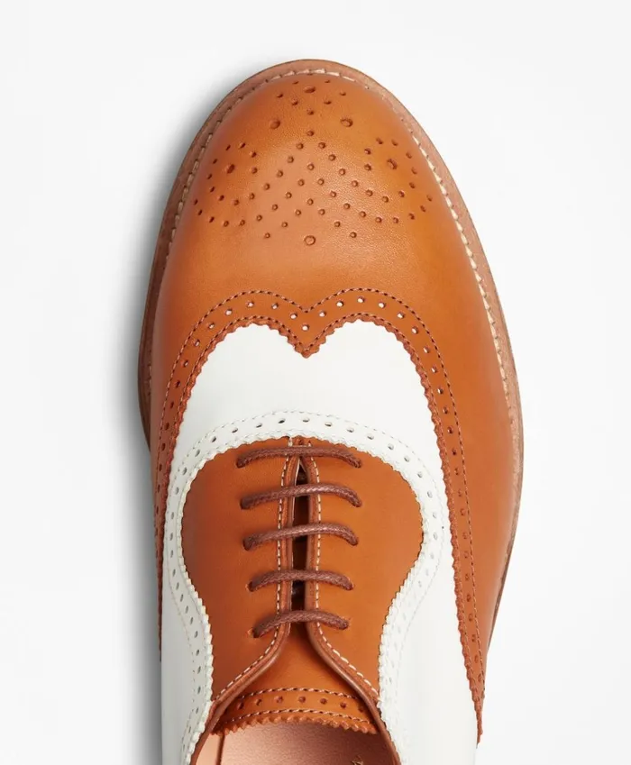 Brooks Brothers Shoes and Belts Leather Spectator Wingtips Cognac 8211 Women