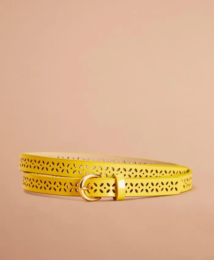 Brooks Brothers Shoes and Belts Patent Leather Belt Yellow 8211 Women