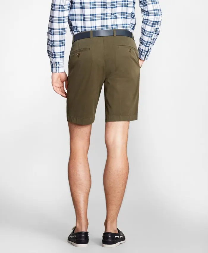 Brooks Brothers Shorts and Swimwear GarmentDyed 10034 Bermuda Shorts Dark Green 8211 Men