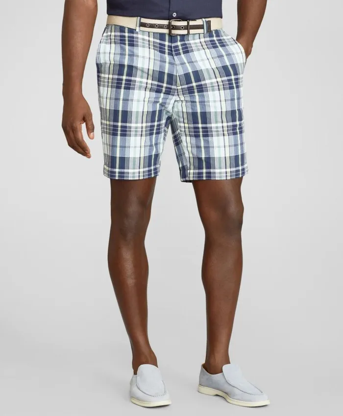 Brooks Brothers Shorts and Swimwear Madras Shorts Bluemulti 8211 Men