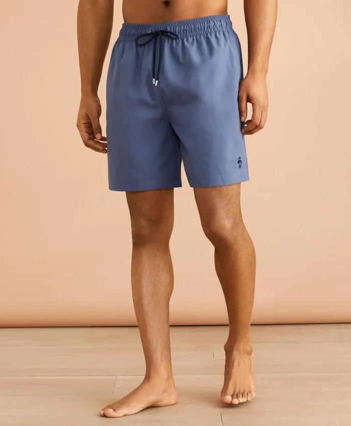Brooks Brothers Shorts and Swimwear Magic Wave Print 6034 Swim Trunks Navy 8211 Men