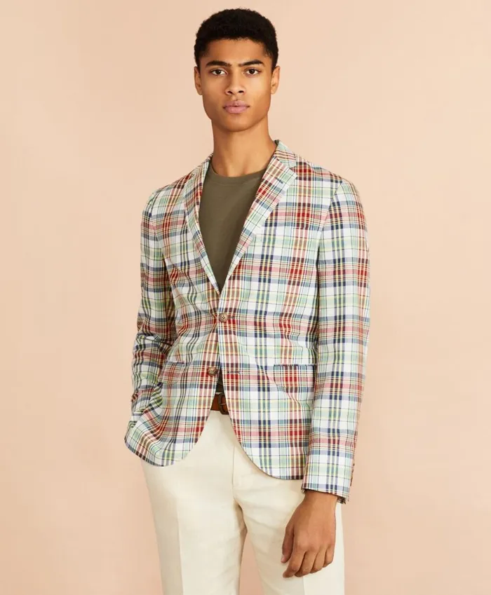 Brooks Brothers Sport Coats and Vests Madras Cotton Sport Coat Multi 8211 Men Brooks Brothers Sport Coats and Vests Madras Cotton Sport Coat Multi 8211 Men