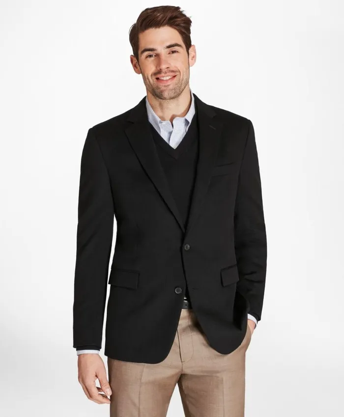 Brooks Brothers Sport Coats and Vests Regent Fit TwoButton Cashmere Sport Coat Black 8211 Men Brooks Brothers Sport Coats and Vests Regent Fit TwoButton Cashmere Sport Coat Black 8211 Men