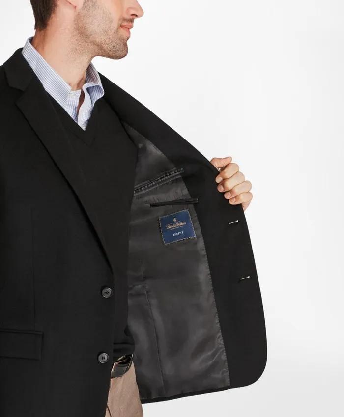 Brooks Brothers Sport Coats and Vests Regent Fit TwoButton Cashmere Sport Coat Black 8211 Men Brooks Brothers Sport Coats and Vests Regent Fit TwoButton Cashmere Sport Coat Black 8211 Men