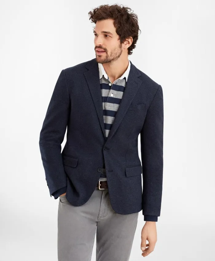 Brooks Brothers Sport Coats and Vests Regent Fit TwoButton Herringbone Knit Sport Coat Navy 8211 Men Brooks Brothers Sport Coats and Vests Regent Fit TwoButton Herringbone Knit Sport Coat Navy 8211 Men