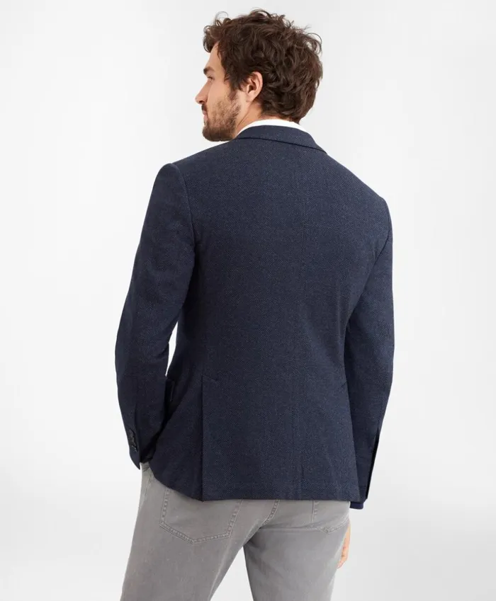 Brooks Brothers Sport Coats and Vests Regent Fit TwoButton Herringbone Knit Sport Coat Navy 8211 Men