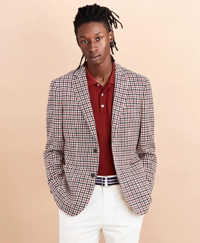 Brooks Brothers Sport Coats and Vests TwoButton Gingham Sport Coat Rednavy 8211 Men Brooks Brothers Sport Coats and Vests TwoButton Gingham Sport Coat Rednavy 8211 Men