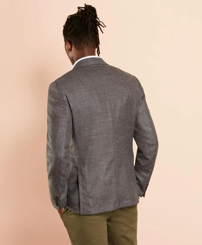 Brooks Brothers Sport Coats and Vests WoolBlend Basketweave TwoButton Sport Coat Grey 8211 Men Brooks Brothers Sport Coats and Vests WoolBlend Basketweave TwoButton Sport Coat Grey 8211 Men