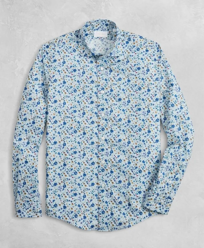 Brooks Brothers Sport Shirts Golden Fleece Regent Fit LightBlue Floral Sport Shirt Light Blue 8211 Men Brooks Brothers Sport Shirts Golden Fleece Regent Fit LightBlue Floral Sport Shirt Light Blue 8211 Men
