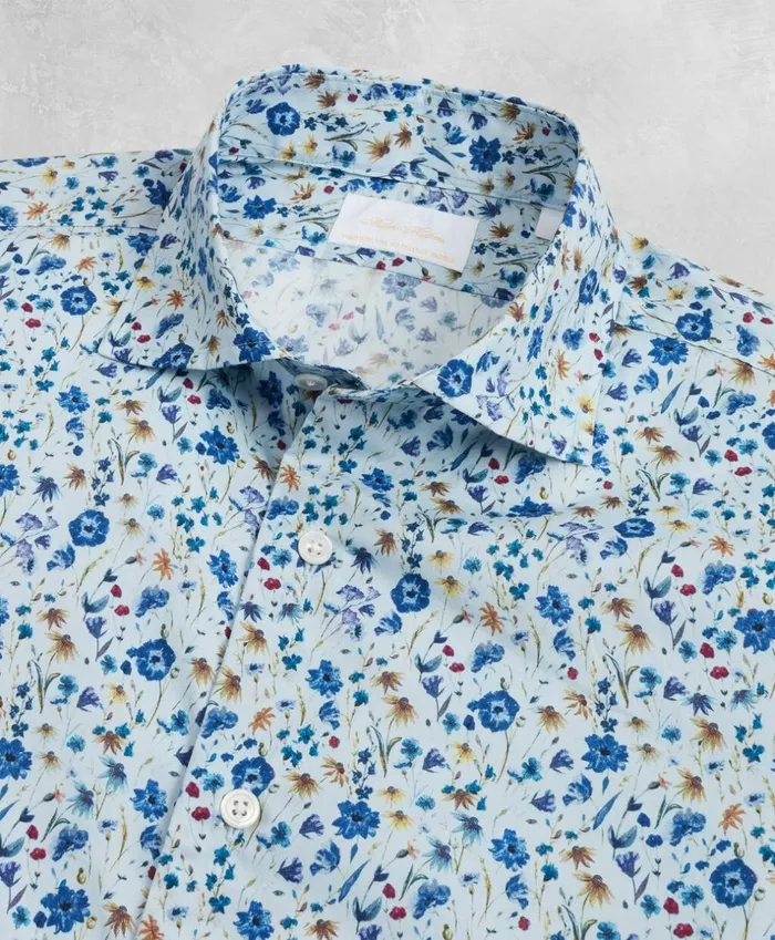 Brooks Brothers Sport Shirts Golden Fleece Regent Fit LightBlue Floral Sport Shirt Light Blue 8211 Men Brooks Brothers Sport Shirts Golden Fleece Regent Fit LightBlue Floral Sport Shirt Light Blue 8211 Men