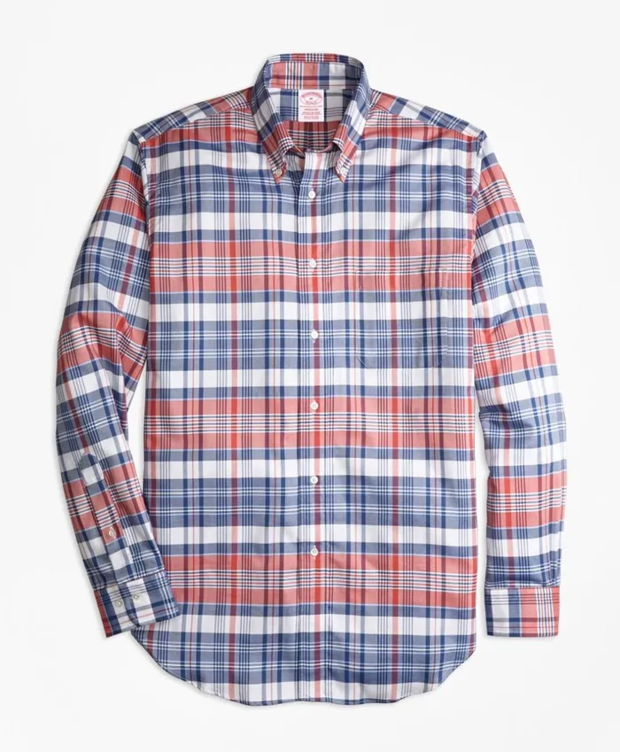 Brooks Brothers Sport Shirts Madison Fit Oxford Madras Plaid Sport Shirt Redblue 8211 Men Brooks Brothers Sport Shirts Madison Fit Oxford Madras Plaid Sport Shirt Redblue 8211 Men