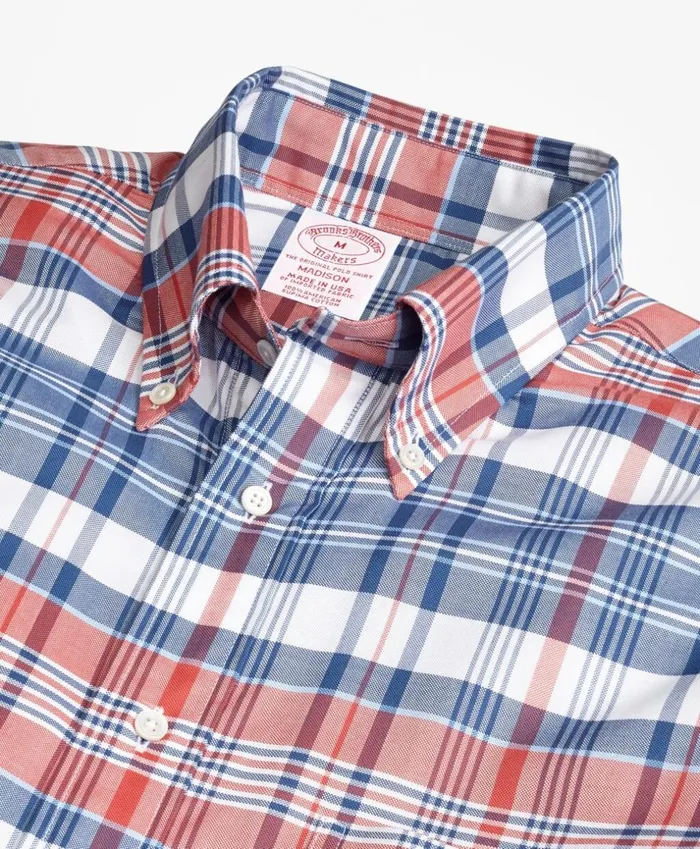 Brooks Brothers Sport Shirts Madison Fit Oxford Madras Plaid Sport Shirt Redblue 8211 Men Brooks Brothers Sport Shirts Madison Fit Oxford Madras Plaid Sport Shirt Redblue 8211 Men