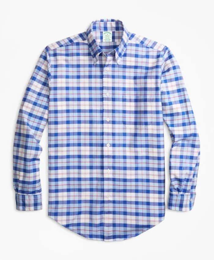 Brooks Brothers Sport Shirts Milano Fit Oxford Blue And Red Plaid Sport Shirt Bluered 8211 Men Brooks Brothers Sport Shirts Milano Fit Oxford Blue And Red Plaid Sport Shirt Bluered 8211 Men