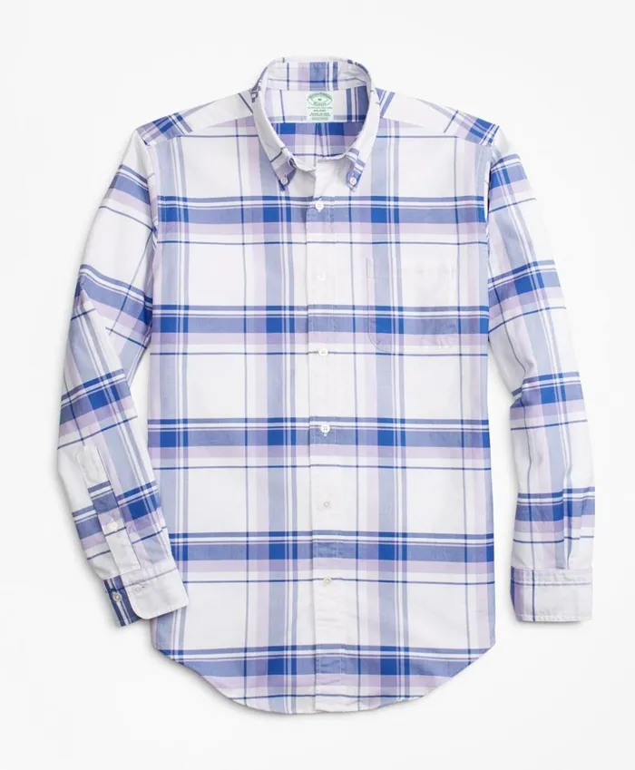 Brooks Brothers Sport Shirts Milano Fit Oxford Plaid Sport Shirt Purple 8211 Men Brooks Brothers Sport Shirts Milano Fit Oxford Plaid Sport Shirt Purple 8211 Men