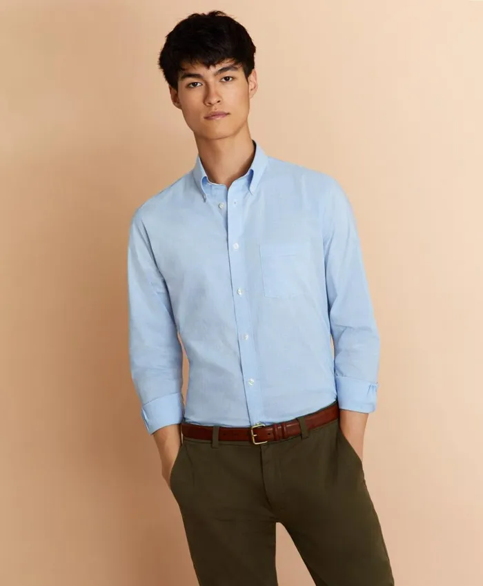 Brooks Brothers Sport Shirts Performance Series Glen Plaid Poplin Shirt Vista Blue 8211 Men Brooks Brothers Sport Shirts Performance Series Glen Plaid Poplin Shirt Vista Blue 8211 Men
