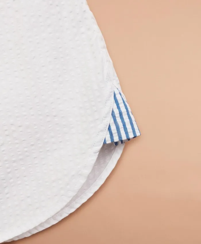 Brooks Brothers Sport Shirts Seersucker StripedPocket Shirt White 8211 Men