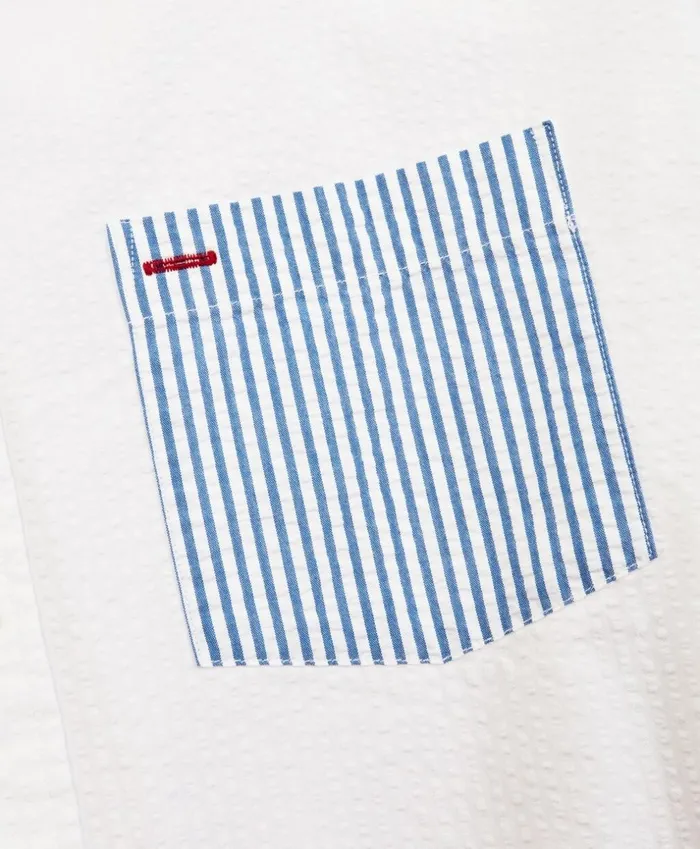 Brooks Brothers Sport Shirts Seersucker StripedPocket Shirt White 8211 Men
