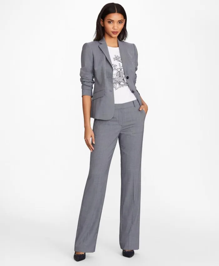 Brooks Brothers Suit Separates Houndstooth BrooksCool Merino Wool Jacket Greymulti 8211 Women Brooks Brothers Suit Separates Houndstooth BrooksCool Merino Wool Jacket Greymulti 8211 Women