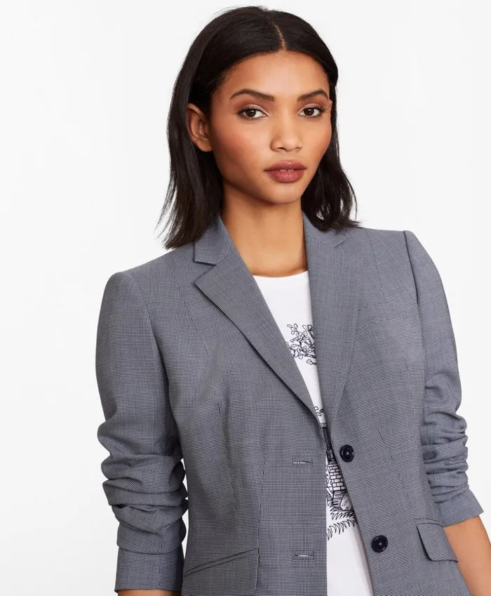 Brooks Brothers Suit Separates Houndstooth BrooksCool Merino Wool Jacket Greymulti 8211 Women Brooks Brothers Suit Separates Houndstooth BrooksCool Merino Wool Jacket Greymulti 8211 Women