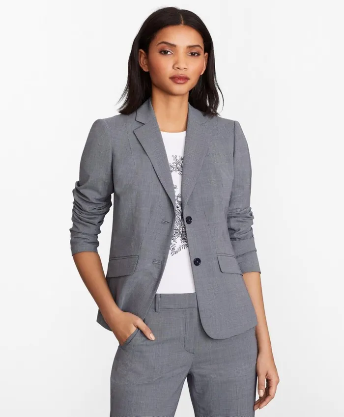 Brooks Brothers Suit Separates Houndstooth BrooksCool Merino Wool Jacket Greymulti 8211 Women Brooks Brothers Suit Separates Houndstooth BrooksCool Merino Wool Jacket Greymulti 8211 Women