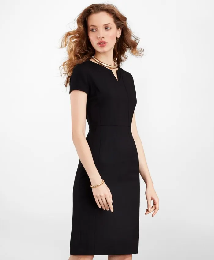 Brooks Brothers Suit Separates Wool Sheath Dress Black 8211 Women