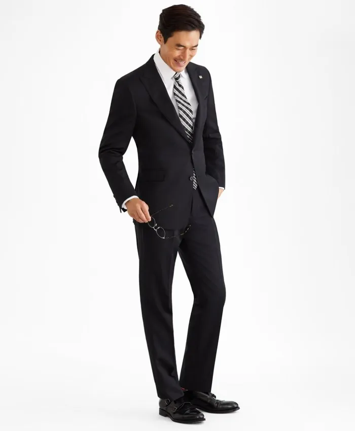 Brooks Brothers Suits Regent Fit ThreeButton 1818 Suit Black 8211 Men