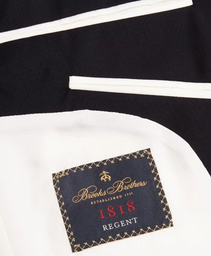 Brooks Brothers Suits Regent Fit ThreeButton 1818 Suit Black 8211 Men