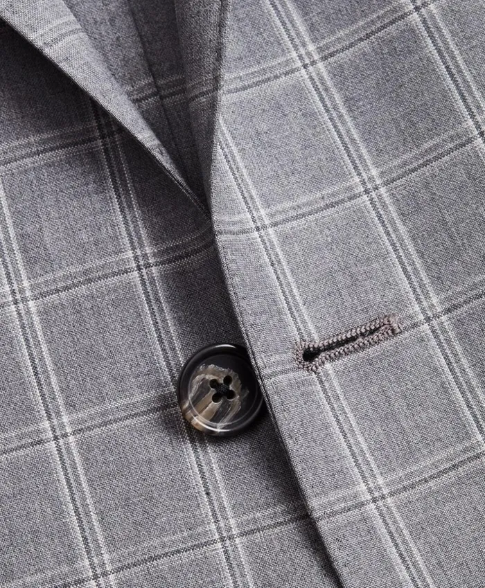 Brooks Brothers Suits Regent Fit ThreeButton Check 1818 Suit Grey 8211 Men