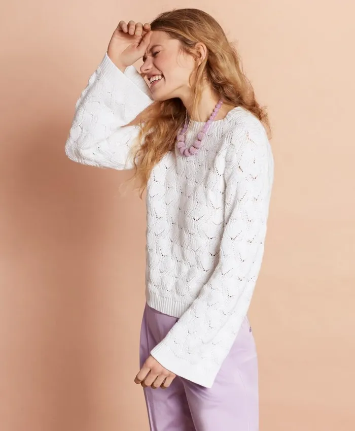 Brooks Brothers Sweaters Cotton Pointelle Sweater White 8211 Women Brooks Brothers Sweaters Cotton Pointelle Sweater White 8211 Women