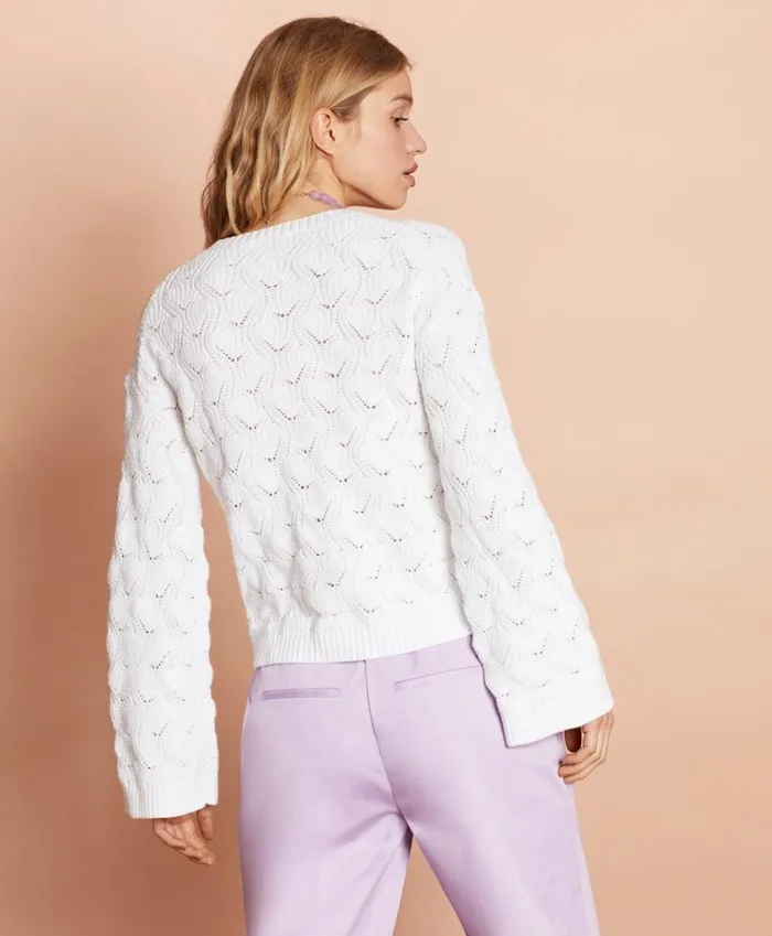 Brooks Brothers Sweaters Cotton Pointelle Sweater White 8211 Women Brooks Brothers Sweaters Cotton Pointelle Sweater White 8211 Women