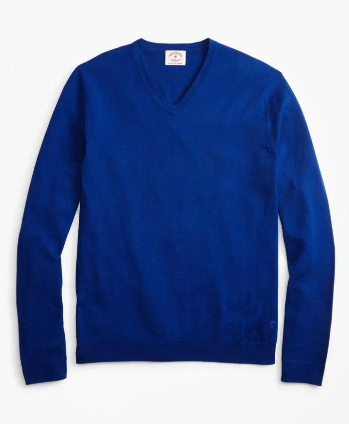 Brooks Brothers Sweaters Merino Wool VNeck Sweater Blue 8211 Men Brooks Brothers Sweaters Merino Wool VNeck Sweater Blue 8211 Men