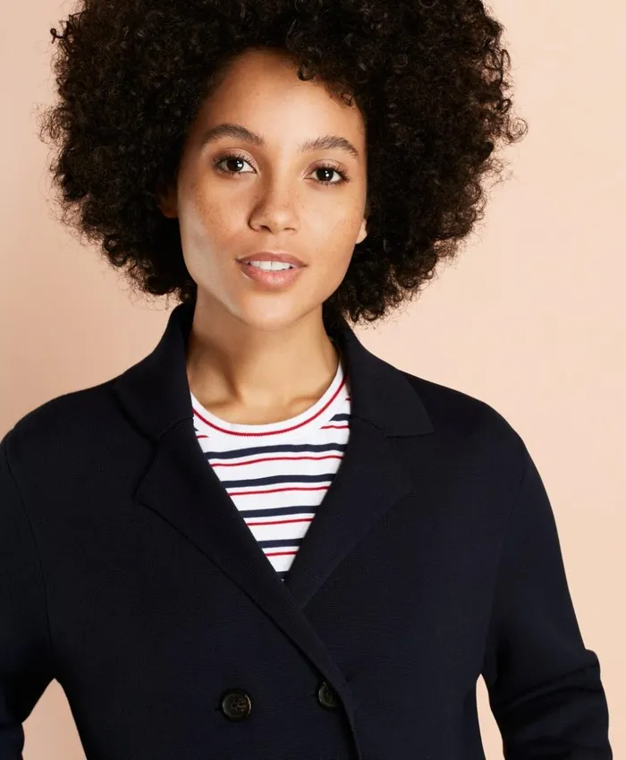 Brooks Brothers Sweaters MilanoKnit Blazer Navy 8211 Women