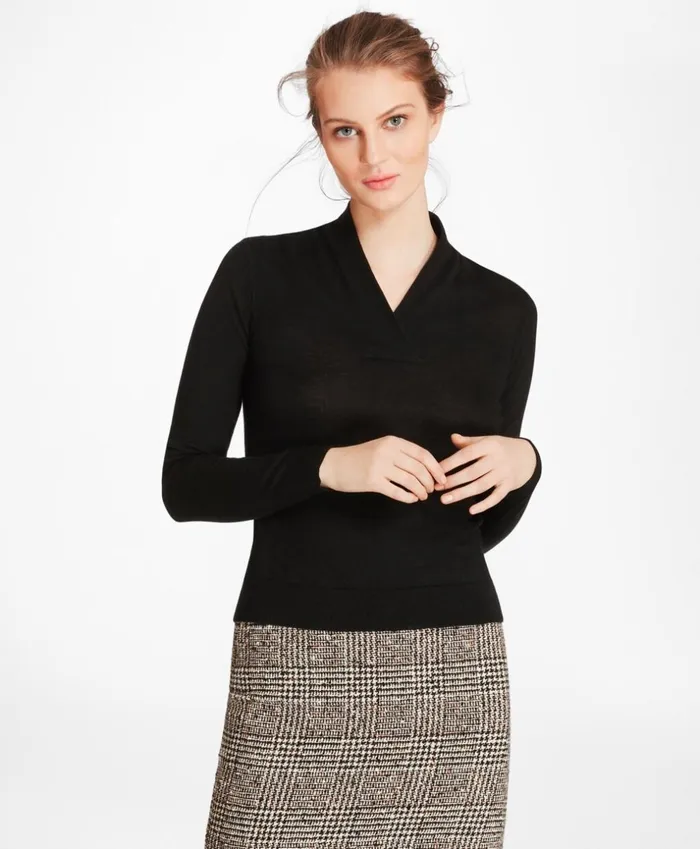 Brooks Brothers Sweaters SilkCashmere ShawlCollar Sweater Black 8211 Women Brooks Brothers Sweaters SilkCashmere ShawlCollar Sweater Black 8211 Women