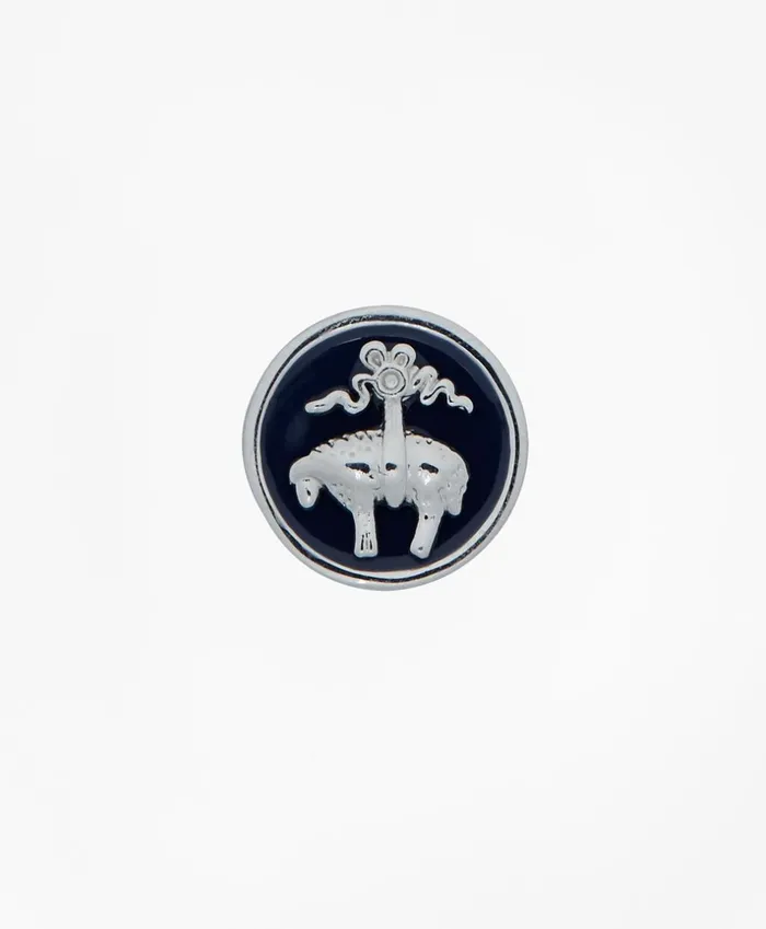 Brooks Brothers Tie and Collar Accessories Enamel Lapel Pin Silver 8211 Men
