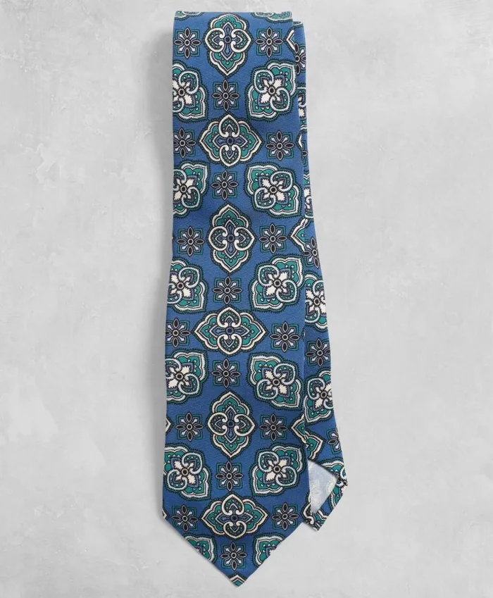Brooks Brothers Ties Golden Fleece Persian Medallion Silk Tie Blue 8211 Men