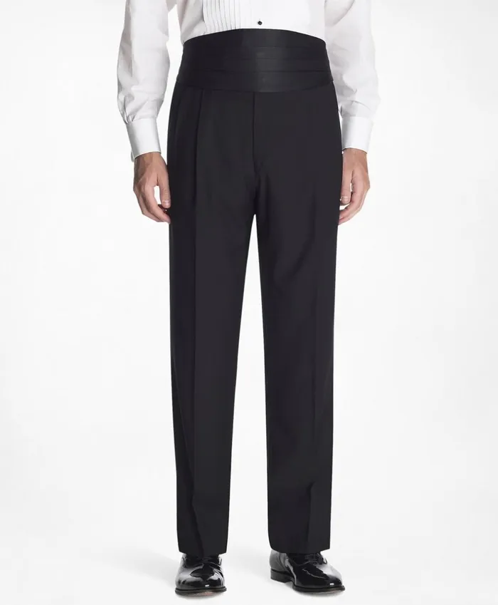Brooks Brothers Tuxedo Shop 1818 PleatFront Tuxedo Trousers Black 8211 Men