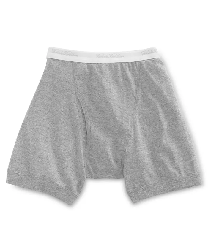 Brooks Brothers Underwear and Socks Supima Boxer Briefs Grey 8211 Men