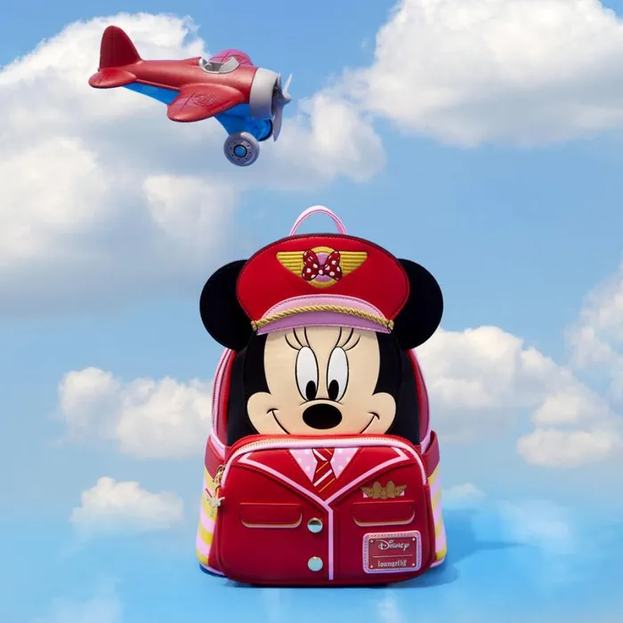 C2E2 Limited Edition Minnie Mouse Pilot Cosplay Mini Backpack Unisex Loungefly Backpacks C2E2 Limited Edition Minnie Mouse Pilot Cosplay Mini Backpack Unisex Loungefly Backpacks