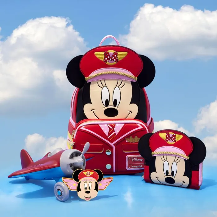 C2E2 Limited Edition Minnie Mouse Pilot Cosplay Mini Backpack Unisex Loungefly Backpacks C2E2 Limited Edition Minnie Mouse Pilot Cosplay Mini Backpack Unisex Loungefly Backpacks