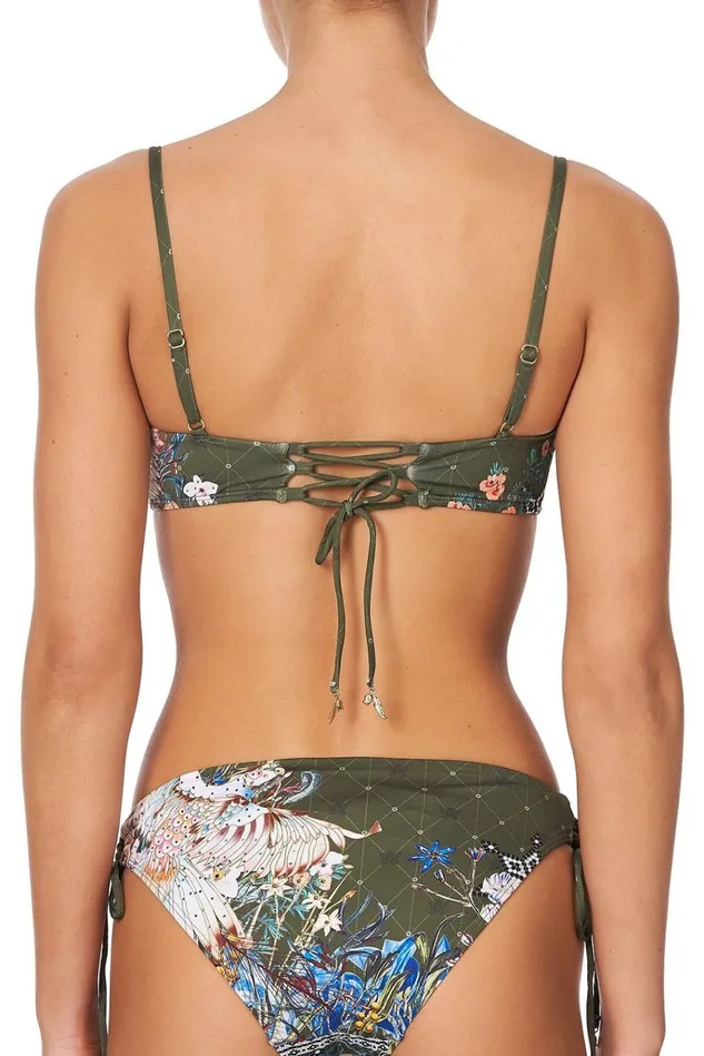 Camilla Bikinis Women Lace Up Back Crop Top Watchful Wings