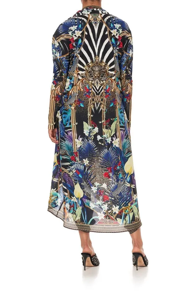 Camilla Extended Sizes Women Long Casual Jacket With Pockets Rainbow Room