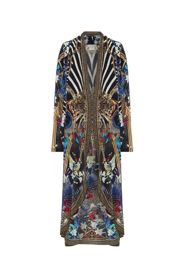 Camilla Extended Sizes Women Long Casual Jacket With Pockets Rainbow Room