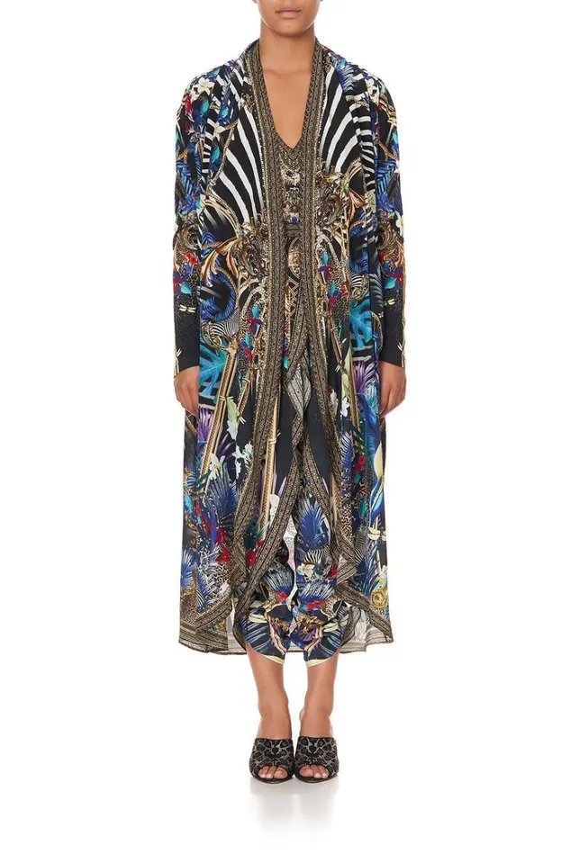 Camilla Extended Sizes Women Long Casual Jacket With Pockets Rainbow Room
