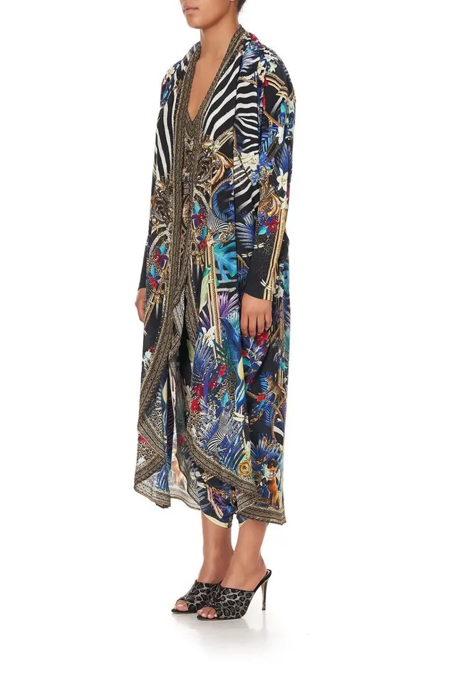 Camilla Extended Sizes Women Long Casual Jacket With Pockets Rainbow Room