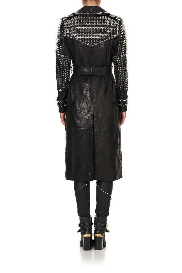Camilla Jackets Women Leather Trench Coat Leather
